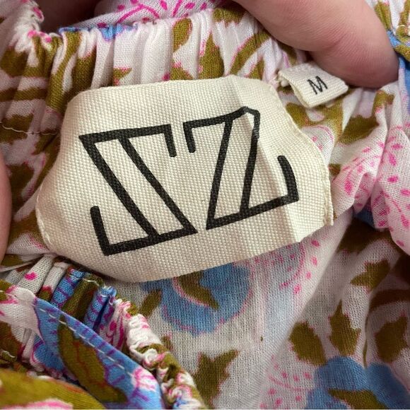 J Crew SZ BLOCKPRINTS Off The Shoulders Traci Blouse Medium - Picture 8 of 9